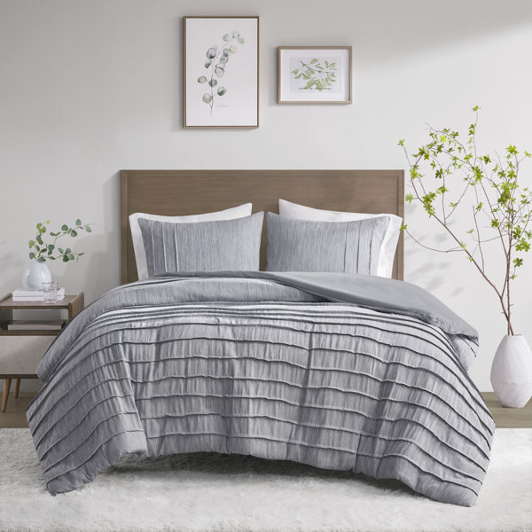 Beautyrest Maddox 3 Piece Striated Cationic Dyed Oversized Duvet Cover